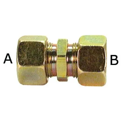Direct From Factory Hydraulic Metal Pipe Straight Coupling G.V. 15L | Sparex Part No.S.34044 0.14 kg