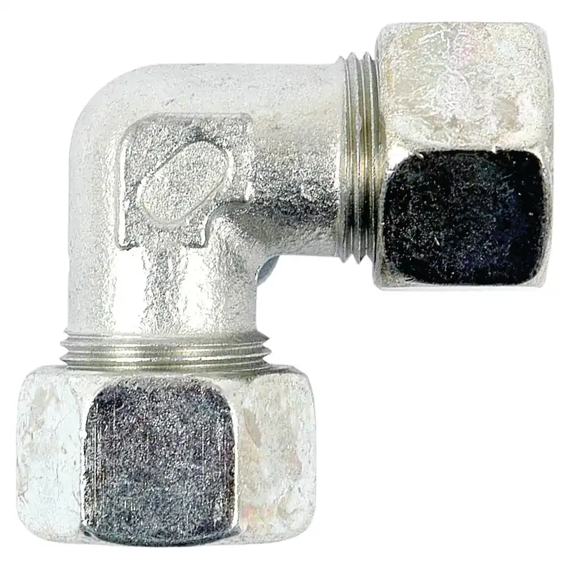 Reduced Price Hydraulic Metal Pipe Angled Coupling W.V. 12L 90compact | Sparex Part No.S.34073 0.1 kg