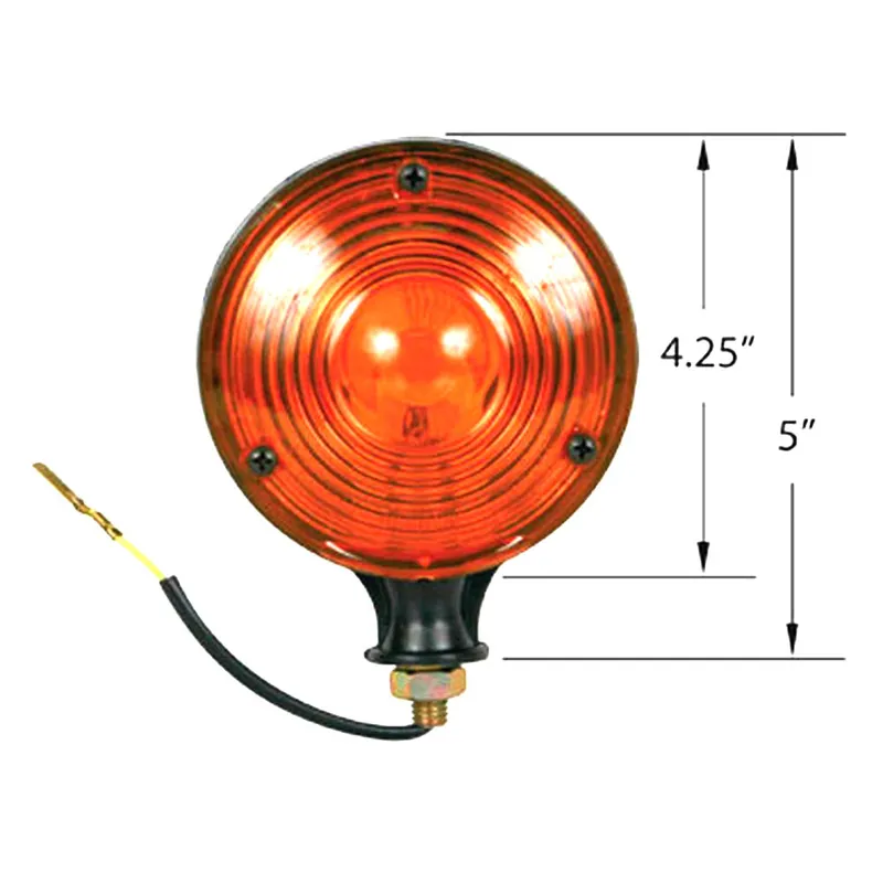 Universal Amber Warning Light 12 Volt - Fits John Deere IH Fits Ford Fits Massey Top Rated