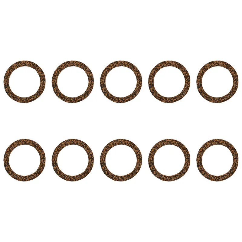 Set of (10) Gas Fuel Sediment Bowl Cork Gaskets Fits FARMALL A B BN Fits Cub 100 Professional Grade