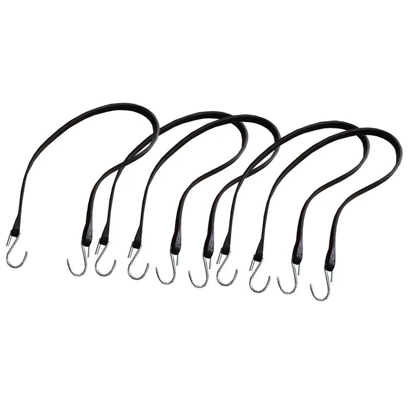 Factory Price 5 Pack 41" Heavy Duty Natural Rubber Tarp Straps Tarp Tie Down Bungee Cords