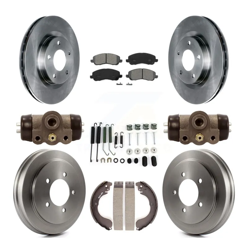 Front Rear Brake Rotors Semi-Metallic Pad & Drum Kit (9Pc) For Jeep Patriot Compass Dodge K8S-102536 New Arrival