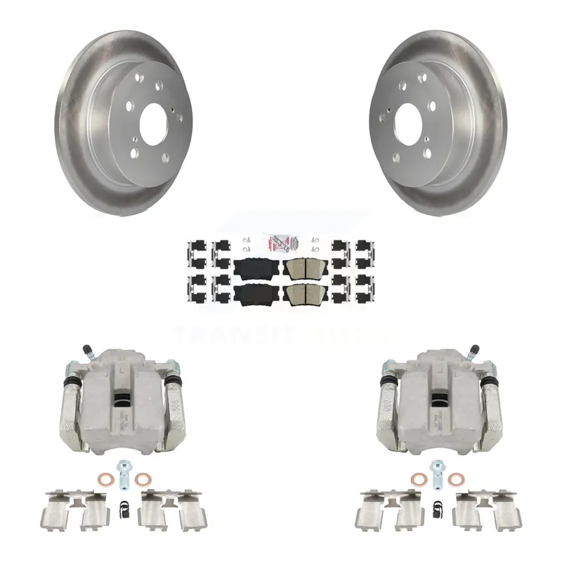 Rear Disc Brake Caliper Coated Rotors And Ceramic Pads Kit For Toyota RAV4 KCG-100763N Time-Limited