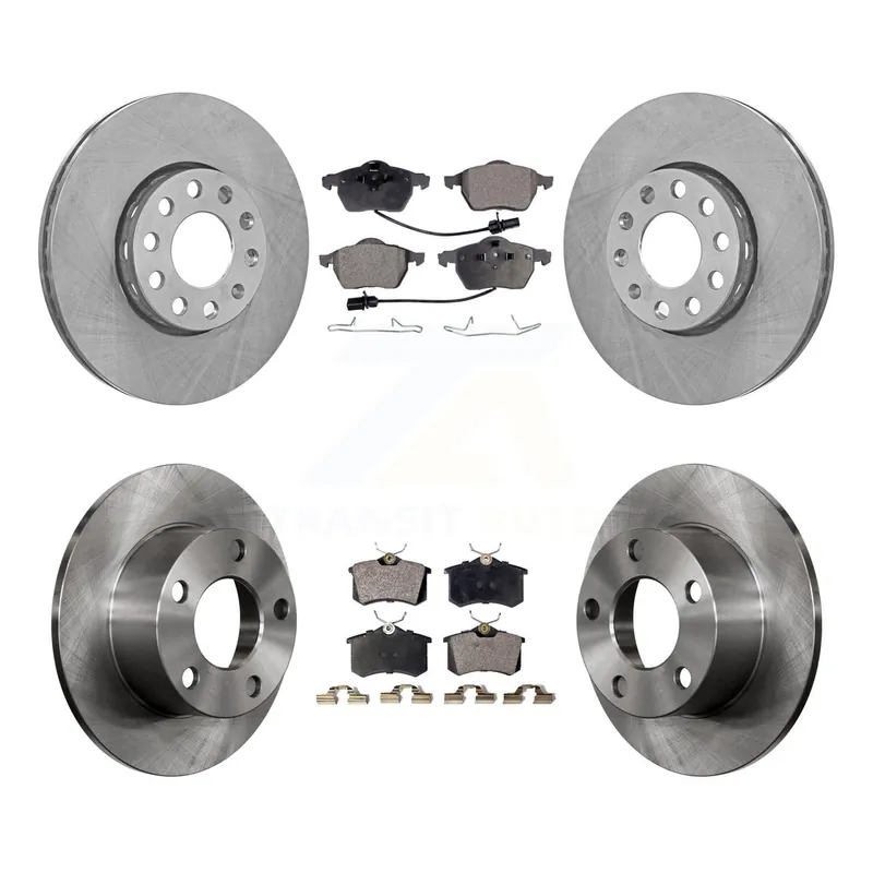 Affordable Front Rear Disc Brake Rotors And Ceramic Pads Kit For Volkswagen Passat Audi A6 K8T-101110