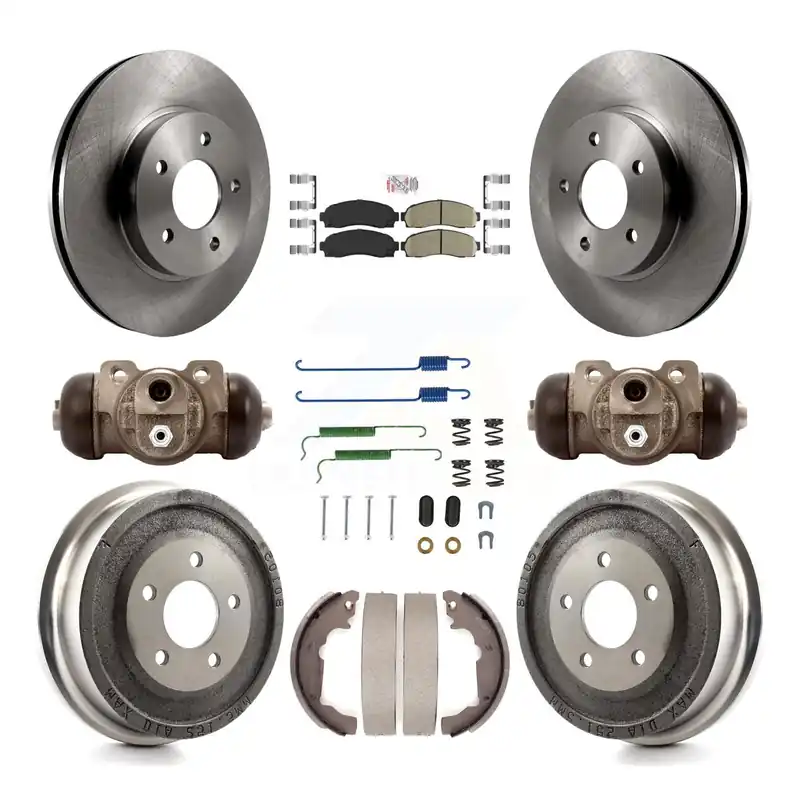 Front Rear Disc Brake Rotor Ceramic Pad & Drum Kit (9Pc) For Chevrolet Equinox Saturn Vue K8A-105525 Shop Now