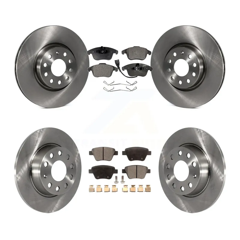 Front Rear Disc Brake Rotors And Semi-Metallic Pads Kit For Volkswagen Passat K8F-101222 Best Choice