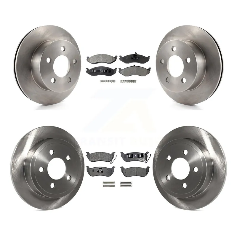 Exclusive Front Rear Disc Brake Rotors And Ceramic Pads Kit For Jeep Wrangler TJ rear brakes K8T-101009