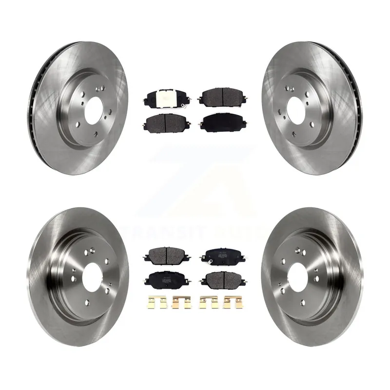 Front Rear Disc Brake Rotors And Semi-Metallic Pads Kit For Honda CR-V K8F-102764 Professional Grade