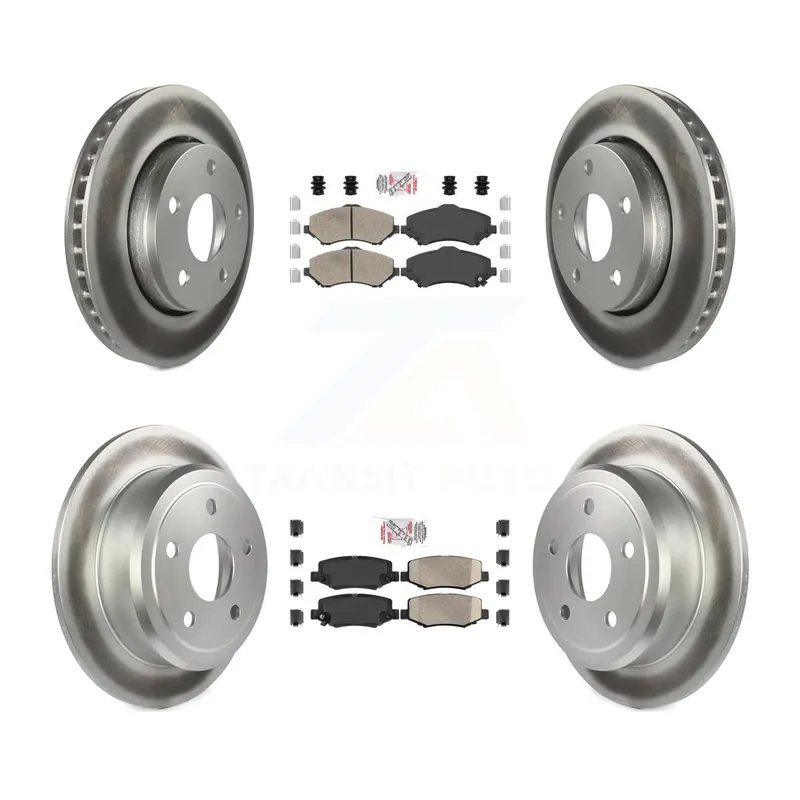 Front Rear Ceramic Pads And Coated Disc Brake Rotors Kit For Jeep Wrangler JK KGA-102987 Limited Edition