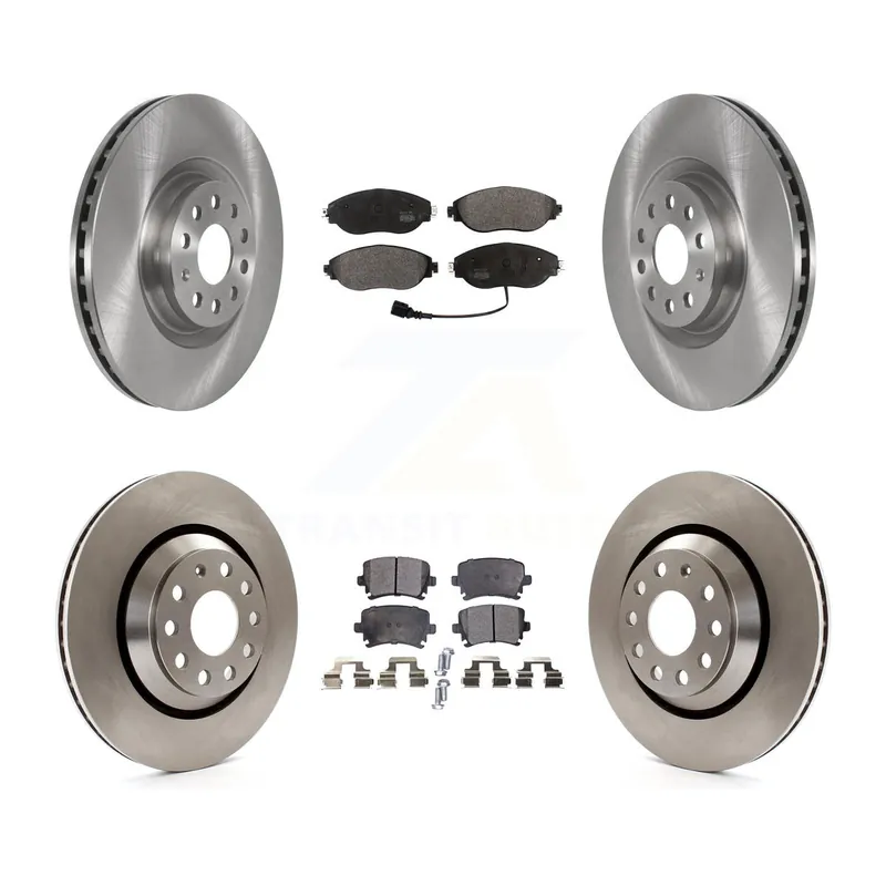 Front Rear Disc Brake Rotors And Semi-Metallic Pads Kit For Volkswagen GTI K8F-102744 Trending