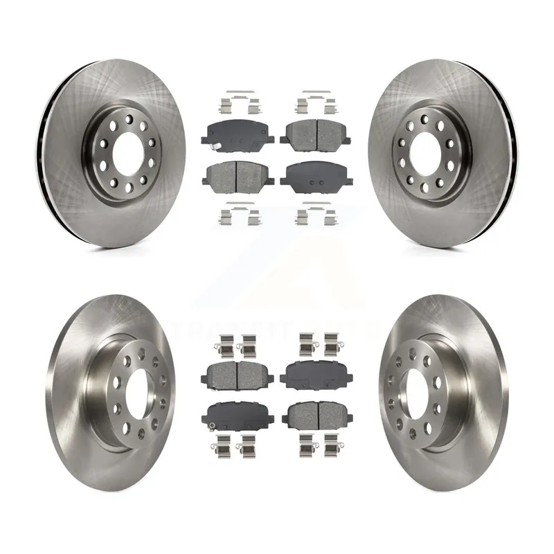 Front Rear Disc Brake Rotors And Semi-Metallic Pads Kit For Jeep Compass K8S-103892 Free Delivery