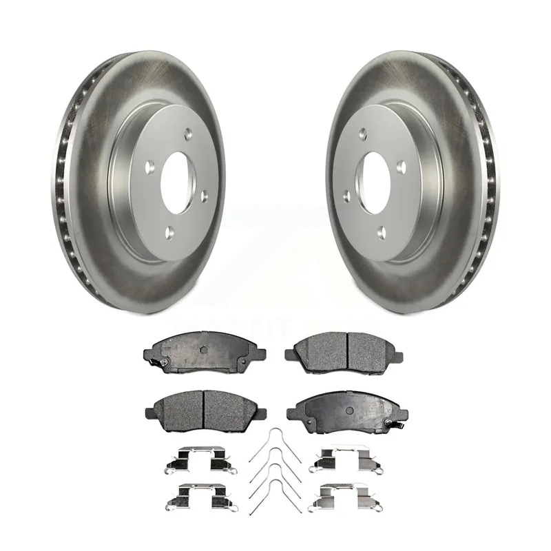 Final Sale Front Coated Disc Brake Rotors And Semi-Metallic Pads Kit For Nissan Micra Versa Note KGF-100470