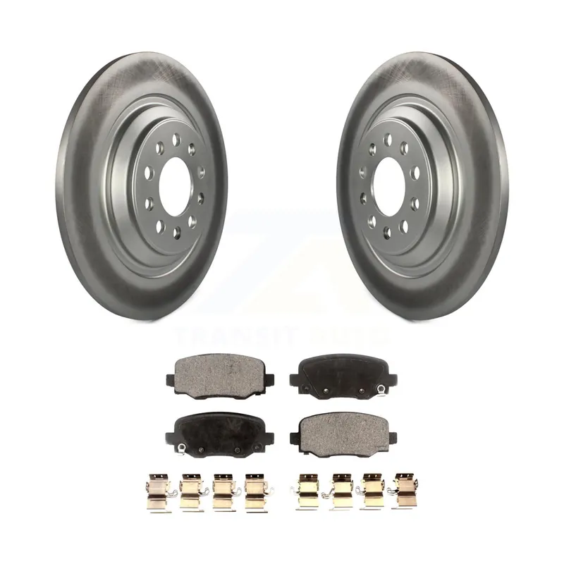 Place Order Rear Coated Brake Rotors Ceramic Pad Kit For Jeep Cherokee With Dual Piston Front Caliper KGT-101425