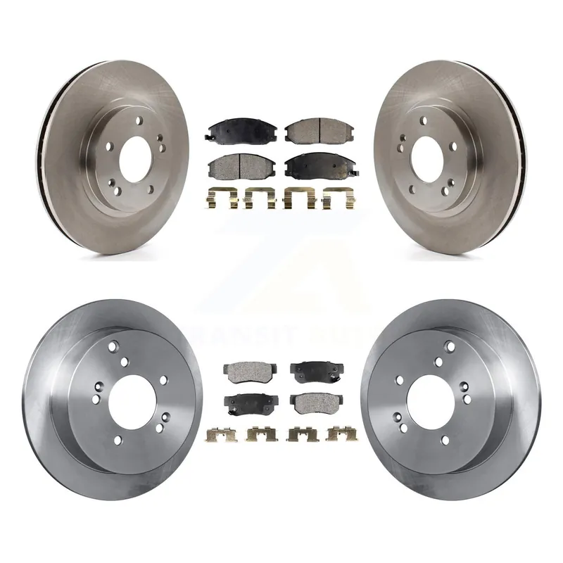 Front Rear Disc Brake Rotors And Ceramic Pads Kit For Hyundai Santa Fe K8T-101220 Sale