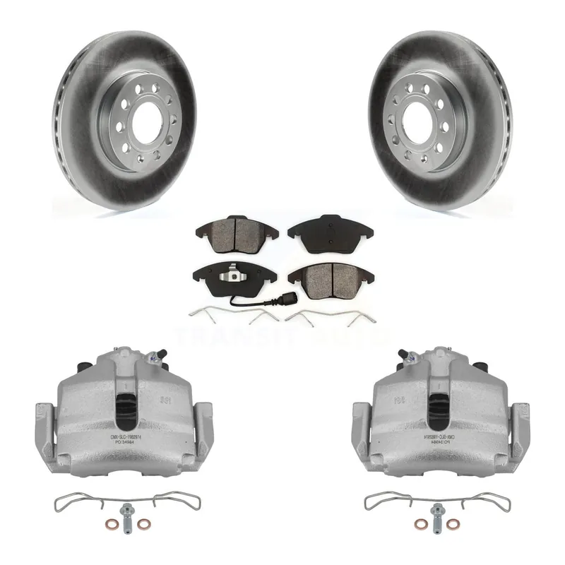 Front Brake Caliper Coat Rotor Semi-Metallic Pad Kit For Volkswagen Jetta Golf Beetle A3 KCG-100452S Exclusive Offer