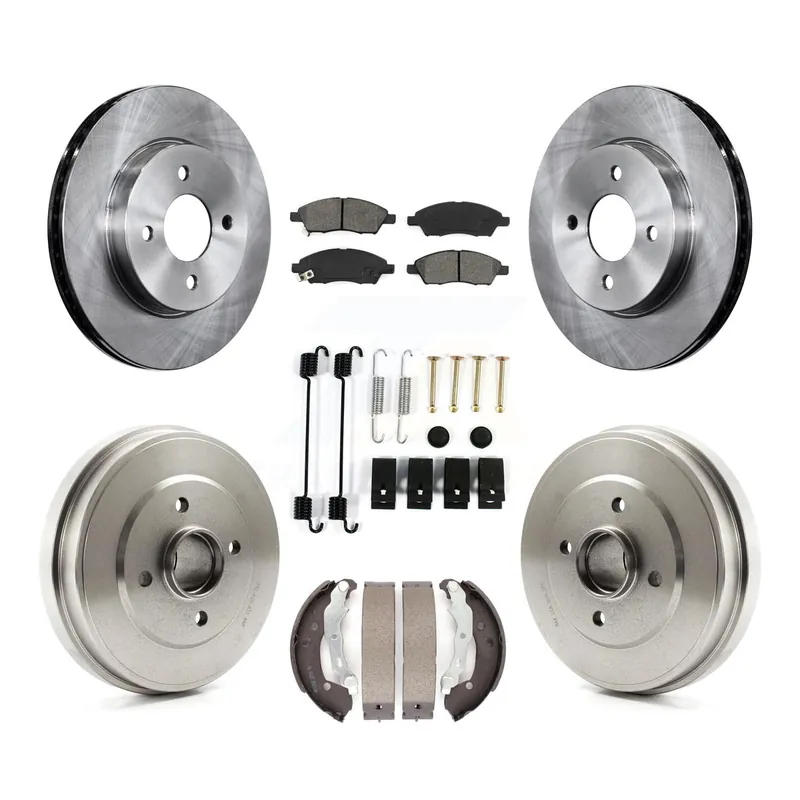 Front Rear Disc Brake Rotors Semi-Metallic Pad Drum Kit (7Pc) For Nissan Micra Versa Note K8S-102172 Shop Now