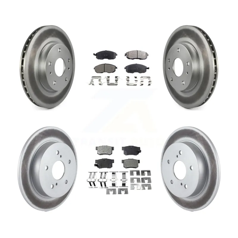 Front Rear Coated Disc Brake Rotors And Semi-Metallic Pads Kit For Suzuki SX4 Crossover KGF-101013 Clearance