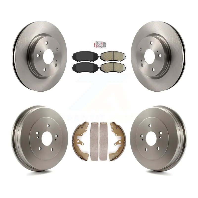 Front Rear Disc Brake Rotors Semi-Metallic Pad Drum Kit For 2006-2008 Suzuki Grand Vitara K8A-104946 Top Pick