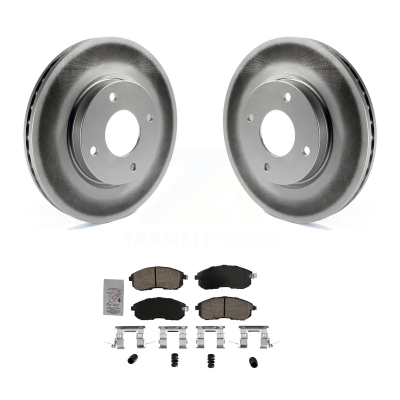 Front Coated Disc Brake Rotors And Ceramic Pads Kit For Nissan Versa KGA-104727 Fresh Stock