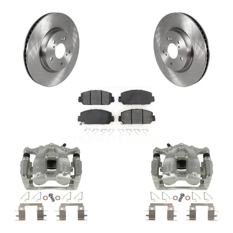 Trusted Brand Front Disc Brake Caliper Rotors And Semi-Metallic Pads Kit For Honda CR-V KC8-100098S