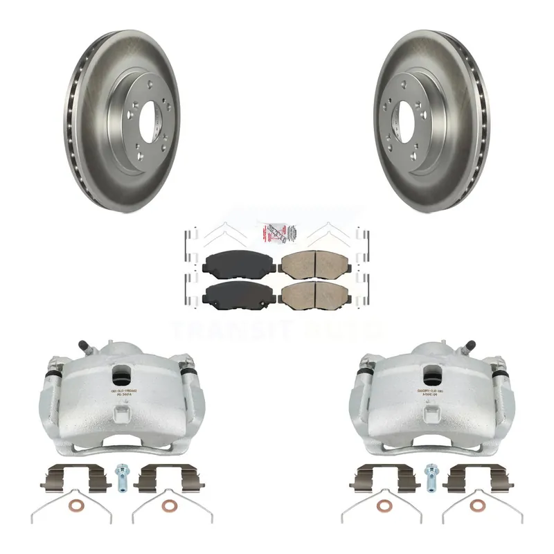 Mega Sale Front Disc Brake Caliper Coated Rotors And Ceramic Pads Kit For 2002-2004 Honda CR-V KCG-100041N