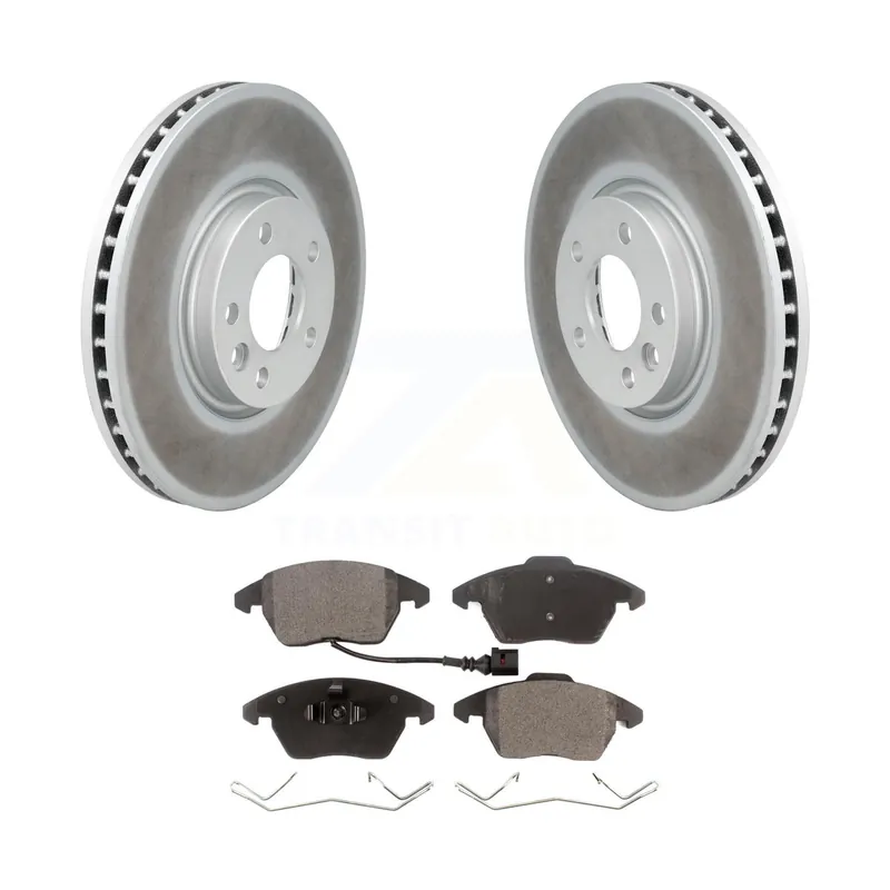 Best Choice Front Coat Brake Rotors Ceramic Pad Kit For Volkswagen CC With 340mm Diameter Rotor KGT-102075