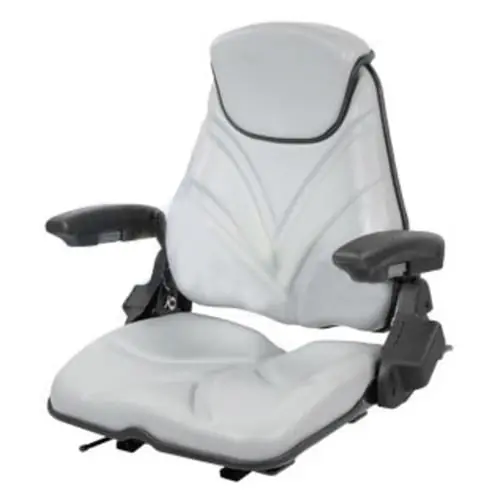 Today Only Universal Tractor, Combine Seat with Arm Rests and Slide Tracks Gray Vinyl