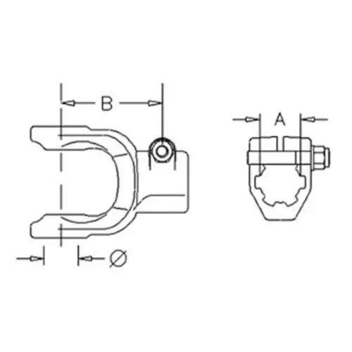 Bondioli & Pavesi 509050360 Splined Imlement Yoke Fresh Stock